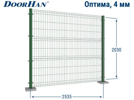 3D сетка для забора ОПТИМА 2535×2030×4 мм